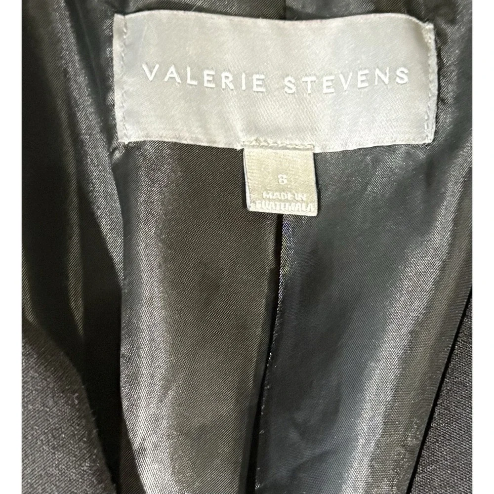 Valerie Stevens Business Jacket Blazer‎ Shoulder Pads Button Pocket Professional